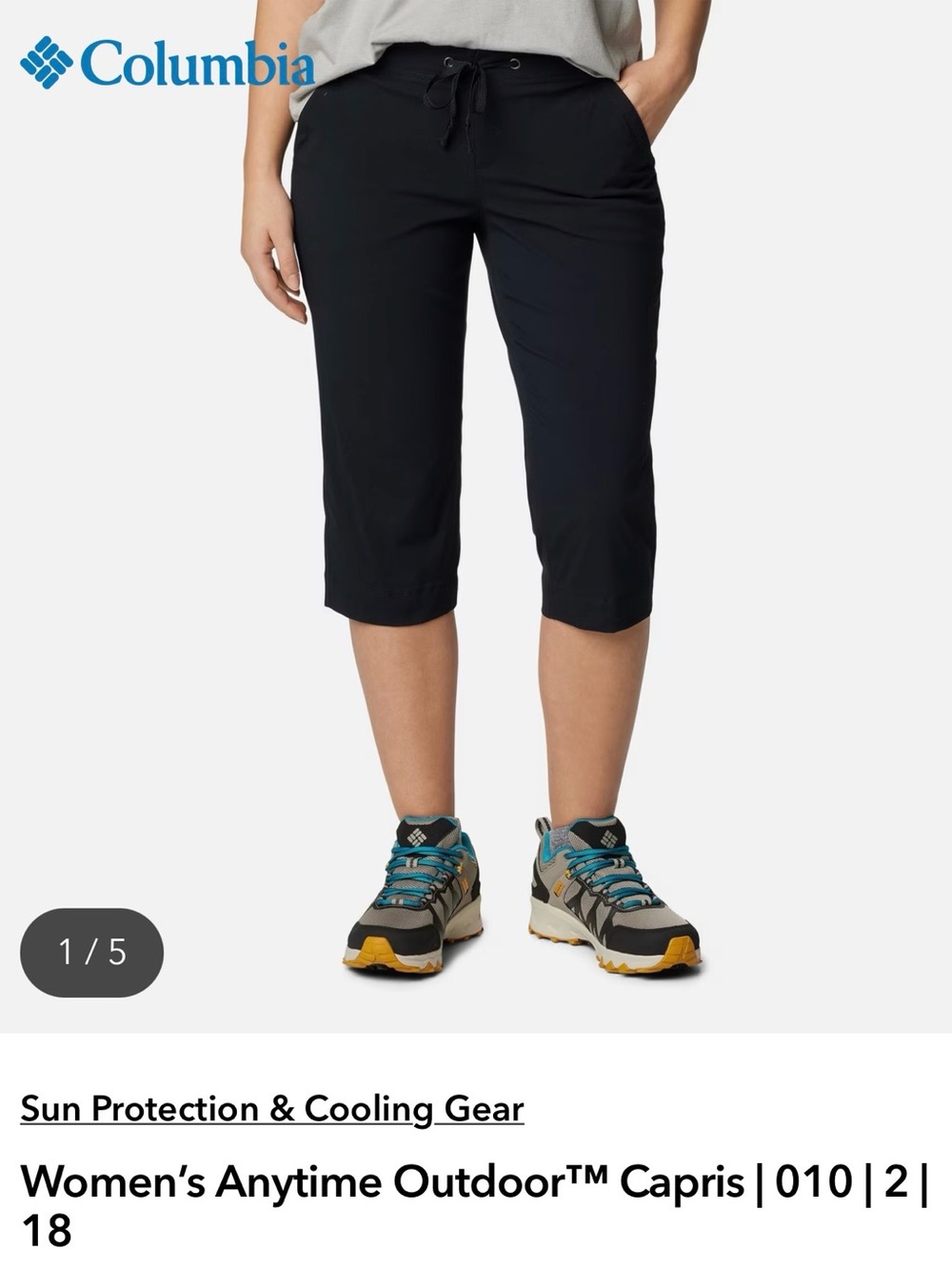 Columbia Women's Anytime Outdoor™ Capris - Black
